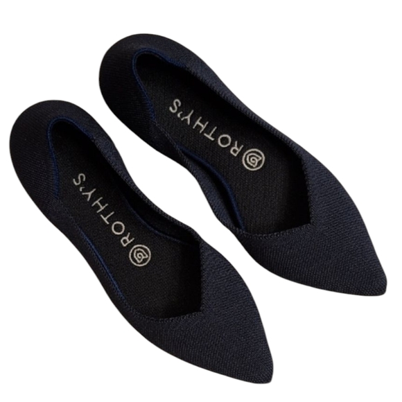 Rothy's The Point Toe Flat Dark Navy Blue Size 7.5 - Picture 1 of 10